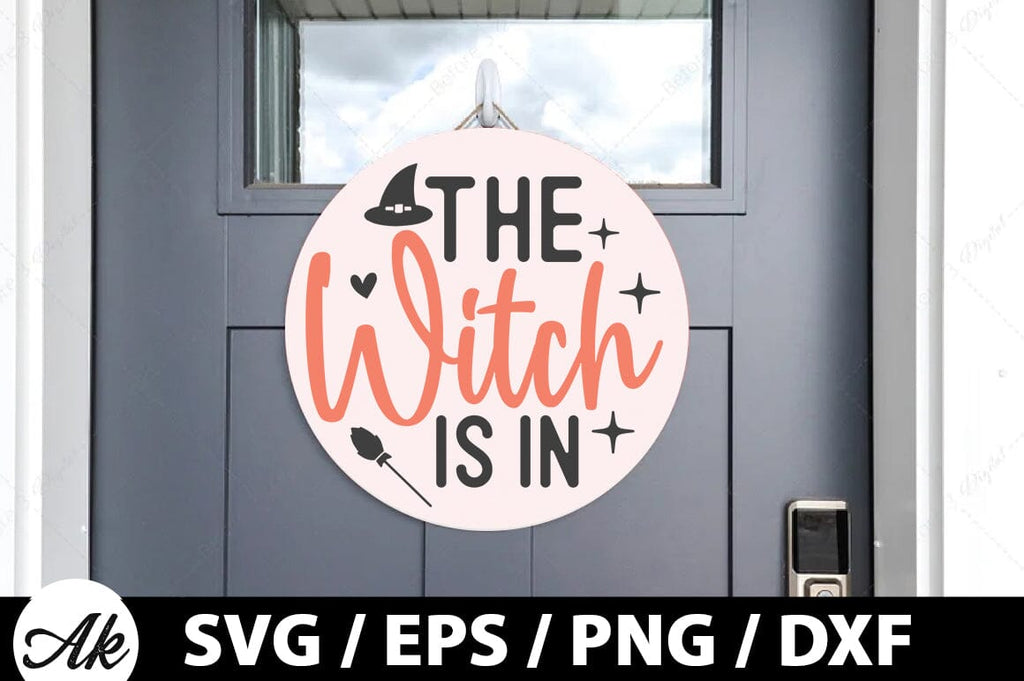 The witch is in Round Sign SVG - So Fontsy