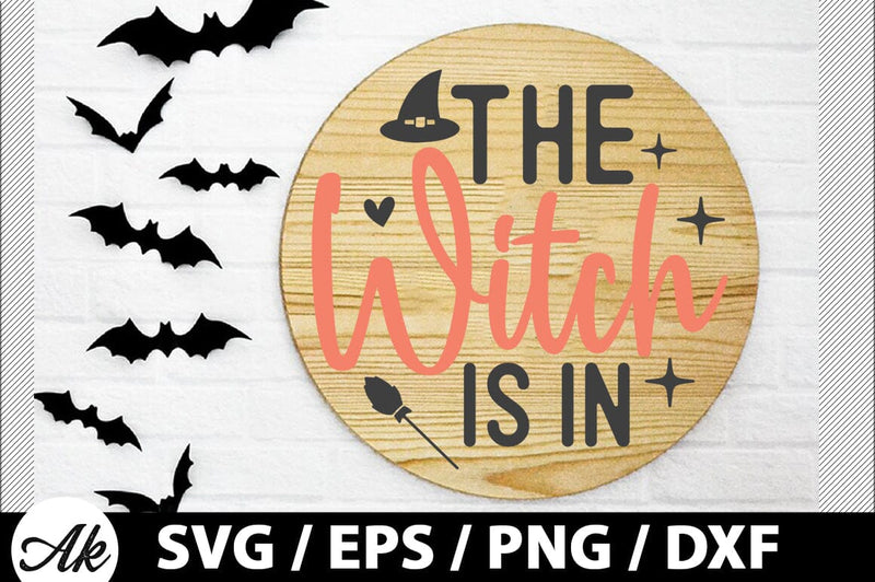 The witch is in Round Sign SVG - So Fontsy
