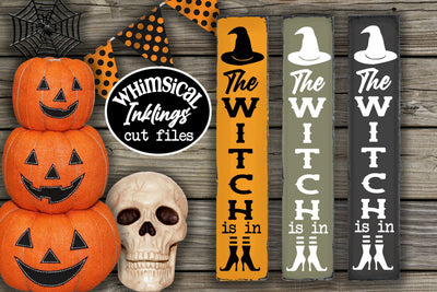The Witch Is In-Vertical Halloween SVG SVG Whimsical Inklings 