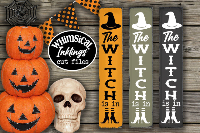 The Witch Is In-Vertical Halloween SVG SVG Whimsical Inklings 