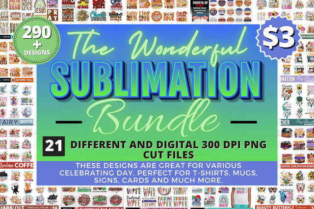 The Wonderful Sublimation Big Bundle Sublimation Regulrcrative 