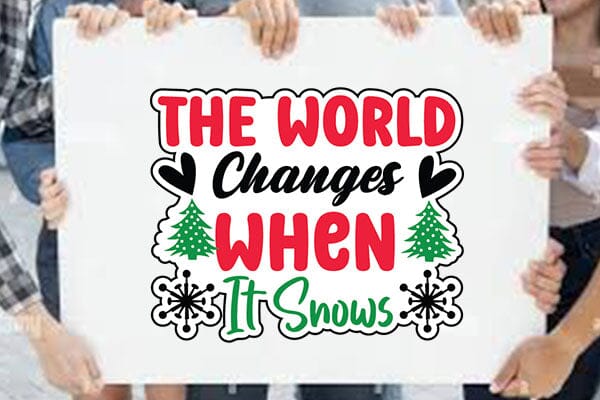 the world changes when it snows SVG Angelina750 