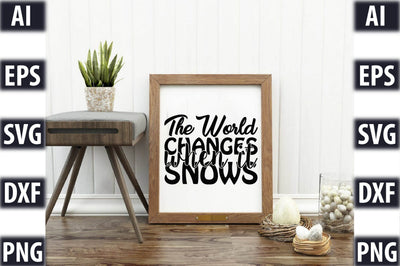 The world changes when it snows SVG SVGista 