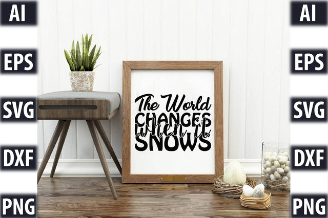 The world changes when it snows SVG SVGista 