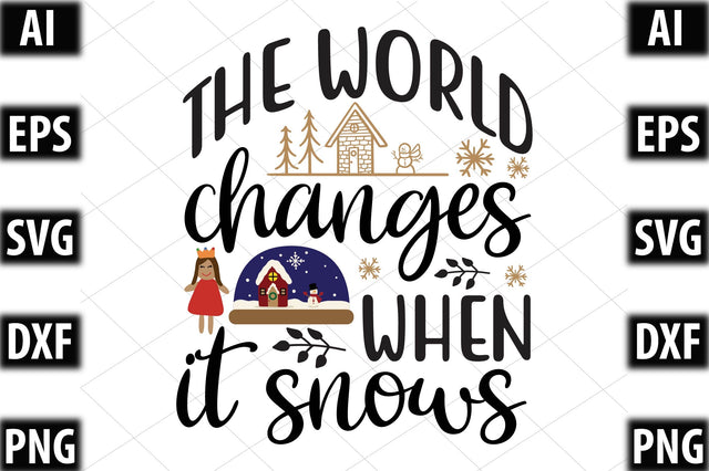 The world changes when it snows SVG SVGista 