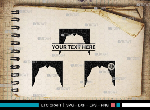 Theater Curtain Monogram, Theater Curtain Silhouette, Theater Curtain SVG, Curtain Svg, Theater Svg, Window Svg, SB00216 SVG ETC Craft 