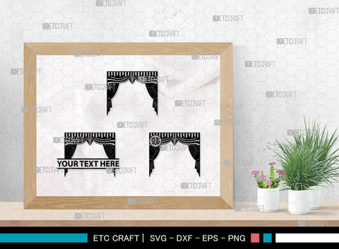 Theater Curtain Monogram, Theater Curtain Silhouette, Theater Curtain SVG, Curtain Svg, Theater Svg, Window Svg, SB00216 SVG ETC Craft 