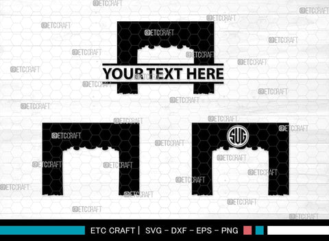 Theater Curtain Monogram, Theater Curtain Silhouette, Theater Curtain SVG, Curtain Svg, Theater Svg, Window Svg, SB00216 SVG ETC Craft 