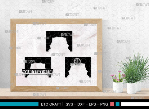 Theater Curtain Monogram, Theater Curtain Silhouette, Theater Curtain SVG, Curtain Svg, Theater Svg, Window Svg, SB00216 SVG ETC Craft 