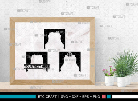Theater Curtain Monogram, Theater Curtain Silhouette, Theater Curtain SVG, Curtain Svg, Theater Svg, Window Svg, SB00216 SVG ETC Craft 