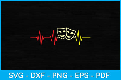 Theatre Actor Heartbeat Vintage Svg Design SVG artprintfile 