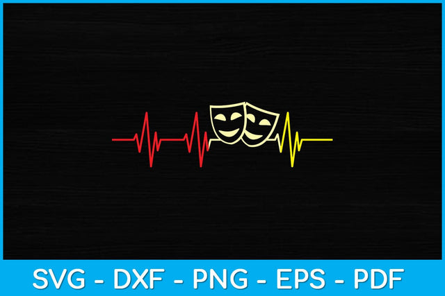 Theatre Actor Heartbeat Vintage Svg Design SVG artprintfile 