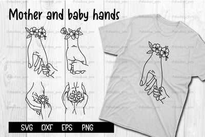 ther and baby hand svg SVG dadan_pm 
