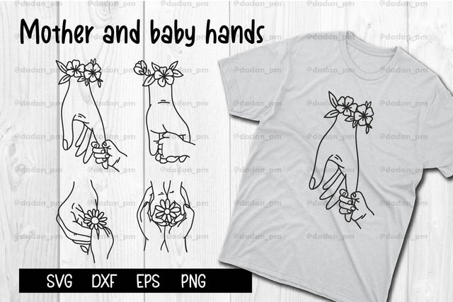 ther and baby hand svg SVG dadan_pm 