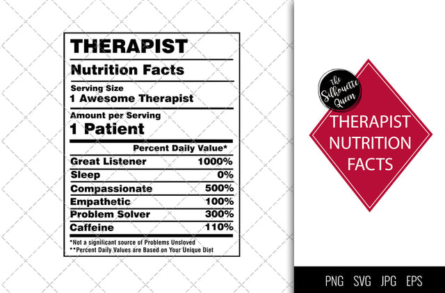 Therapist Nutrition facts svg – Nutrition svg –Therapist facts clipart – Baseball label svg – eps, png, svg for cricut SVG Loveleen Kaur 