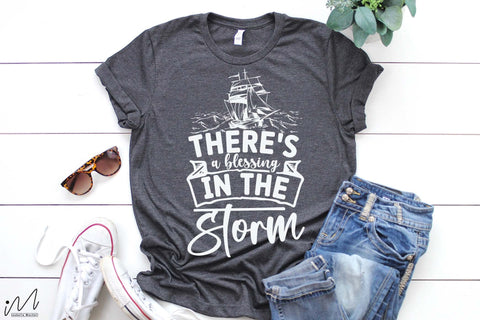 there's a blessing in the storm svg, Jesus svg, Faith svg, Storm svg, God svg, Faith svg, Storm t shirt svg, Christian svg, Faith t shirt SVG Isabella Machell 