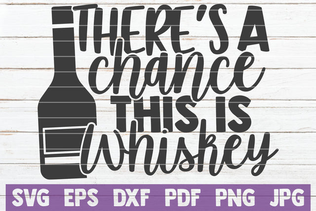 There's A Chance This Is Whiskey SVG MintyMarshmallows 