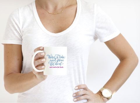 There's a Time and Place for Decaf Never and in the Trash SVG Cursive by Camille 