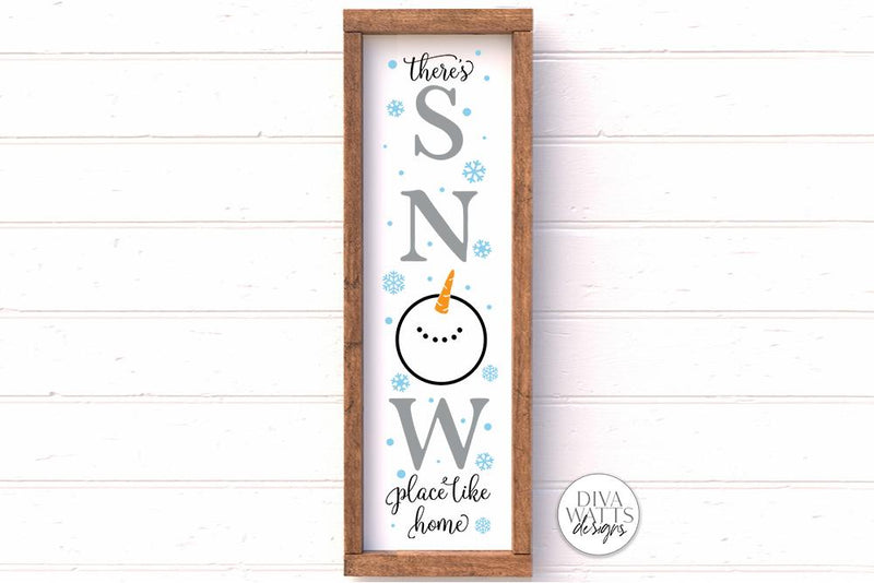 There's Snow Place Like Home Vertical Snowman SVG | Christmas / Winter ...