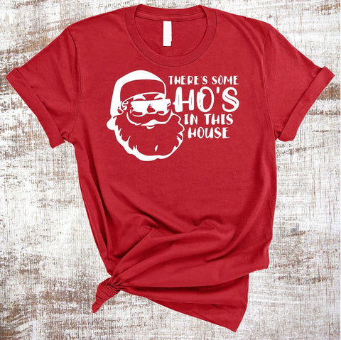 There's Some Hos In This House Christmas Santa PNG JPG SVG Sweet Tees 