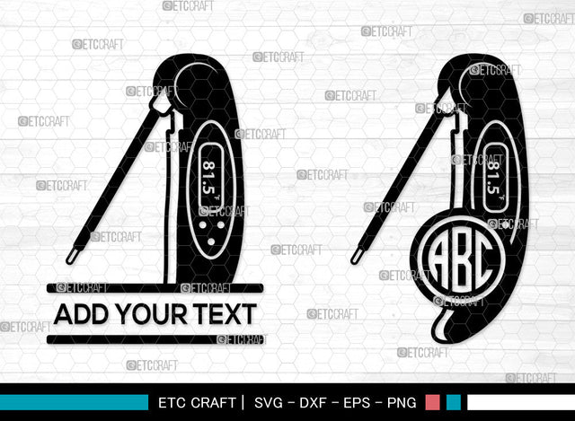 Thermometer Mnogram SVG, Split Mnogram SVG, Infrared Thermometer Svg, Glass Thermometer Svg, Digital Meat Thermometer Svg, Thermometer Icon Svg, Thermometer SVG ETC Craft 