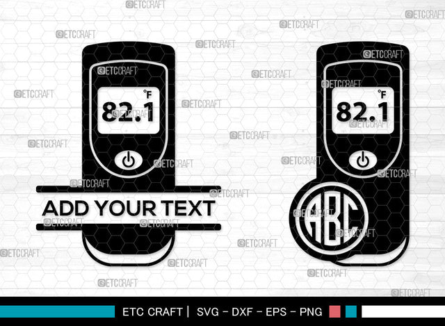 Thermometer Mnogram SVG, Split Mnogram SVG, Infrared Thermometer Svg, Glass Thermometer Svg, Digital Meat Thermometer Svg, Thermometer Icon Svg, Thermometer SVG ETC Craft 
