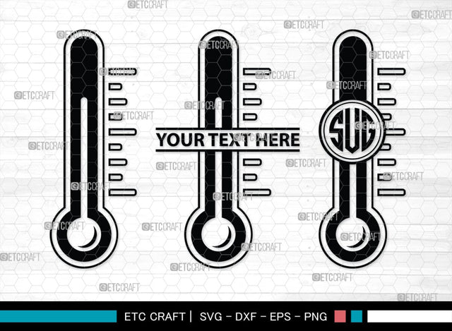 Thermometer Monogram, Thermometer Silhouette, Thermometer SVG, Thermometer Line Svg, Temperature Svg, SB00160 SVG ETC Craft 