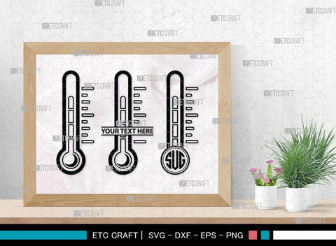 Thermometer Monogram, Thermometer Silhouette, Thermometer SVG, Thermometer Line Svg, Temperature Svg, SB00160 SVG ETC Craft 
