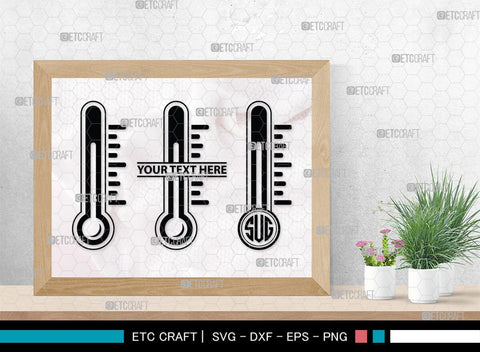 Thermometer Monogram, Thermometer Silhouette, Thermometer SVG, Thermometer Line Svg, Temperature Svg, SB00160 SVG ETC Craft 