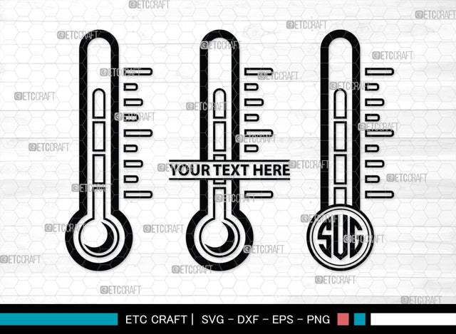 Thermometer Monogram, Thermometer Silhouette, Thermometer SVG, Thermometer Line Svg, Temperature Svg, SB00160 SVG ETC Craft 