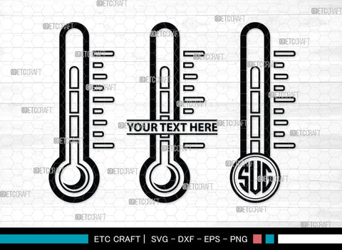 Thermometer Monogram, Thermometer Silhouette, Thermometer SVG, Thermometer Line Svg, Temperature Svg, SB00160 SVG ETC Craft 