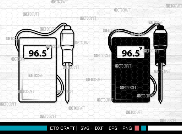 Thermometer SVG, Infrared Thermometer Svg, Glass Thermometer Svg, Digital Meat Thermometer Svg, Thermometer Icon Svg, Thermometer SVG ETC Craft 