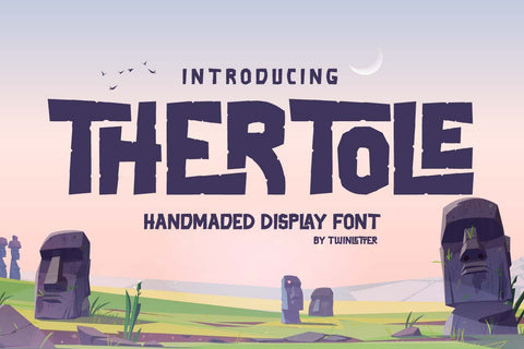 Thertole Unique Display Font Font twinletter 