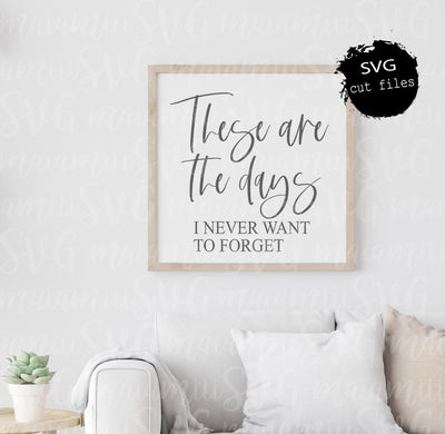 These Are The Days I Never Want To Forget Svg, Farmhouse Svg, Cuting Files SVG MaiamiiiSVG 