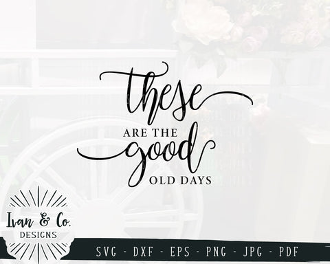 These Are The Good Old Days SVG Files | Farmhouse | SVGs for Signs (879629749) SVG Ivan & Co. Designs 