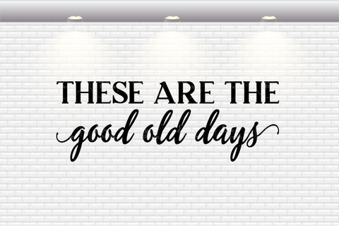 These Are The Good Old Days - SVG, PNG, DXF, EPS SVG Elsie Loves Design 
