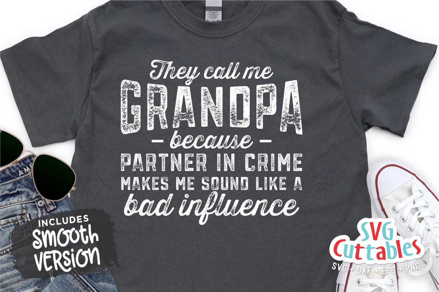 Sarcastic Grandpa The Bad Influence Funny Grandpa Shirt - Print