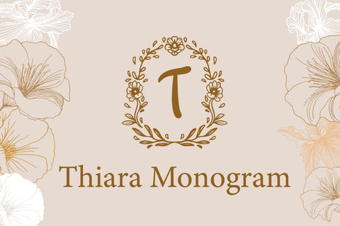 Thiara Monogram Font Attype studio 