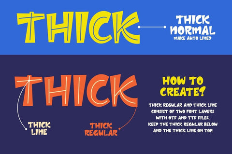 THICK – Layered Font Font Good Java 