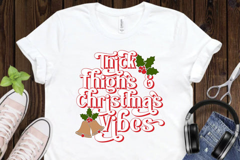 Thick Thighs and Christmas Vibes svg design SVG Creativeart88 