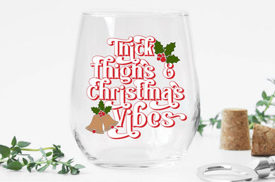 Thick Thighs and Christmas Vibes svg design SVG Creativeart88 