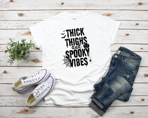 Thick Thighs and Spooky Vibes SVG, Thick Thighs and Witch Vibes SVG SVG HappyDesignStudio 