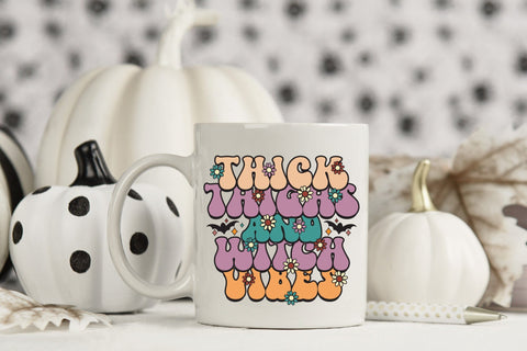 Thick Thighs and Witch Vibes PNG Sublimation Sublimation CraftLabSVG 