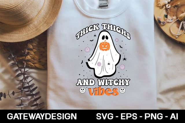 Thick Thighs And Witchy Vibes Svg Design SVG designmaster24 