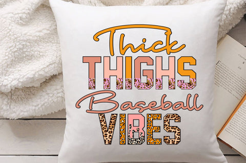 Thick Thighs Baseball Vibes Sublimation Sublimation Creativeart88 