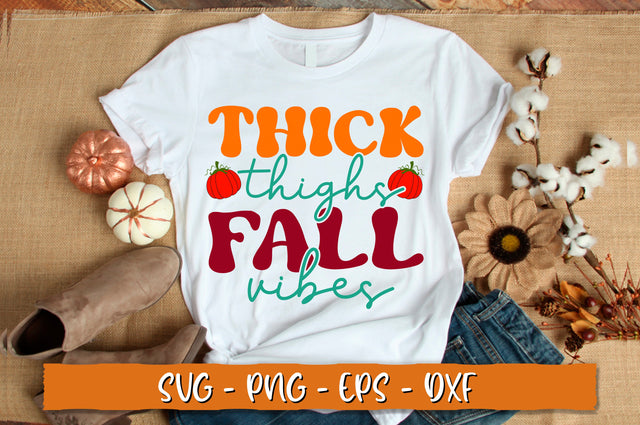 Thick thighs fall vibes SVG, Retro Fall SVG Shetara Begum 