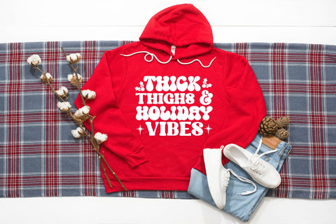 Thick Thighs & Holiday Vibes, Retro Christmas SVG SVG CraftLabSVG 