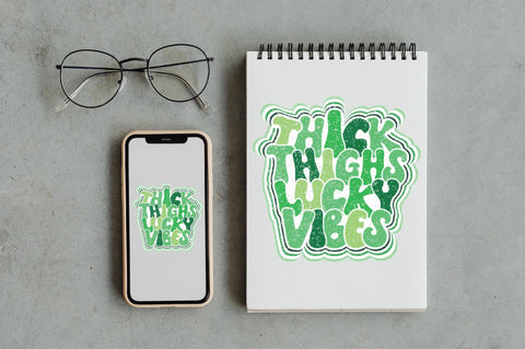 Thick Thighs Lucky Vibes Sublimation Sublimation Jagonath Roy 