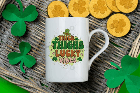 Thick thighs lucky vibes SVG Sublimation Regulrcrative 