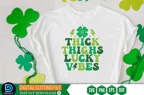 Thick thighs lucky vibes SVG SVG DESIGNISTIC 